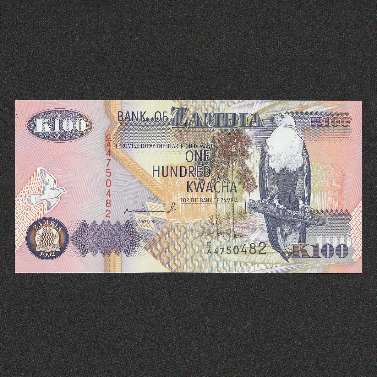 Zambia 100 Kwacha 1992 e Paqarkulluar