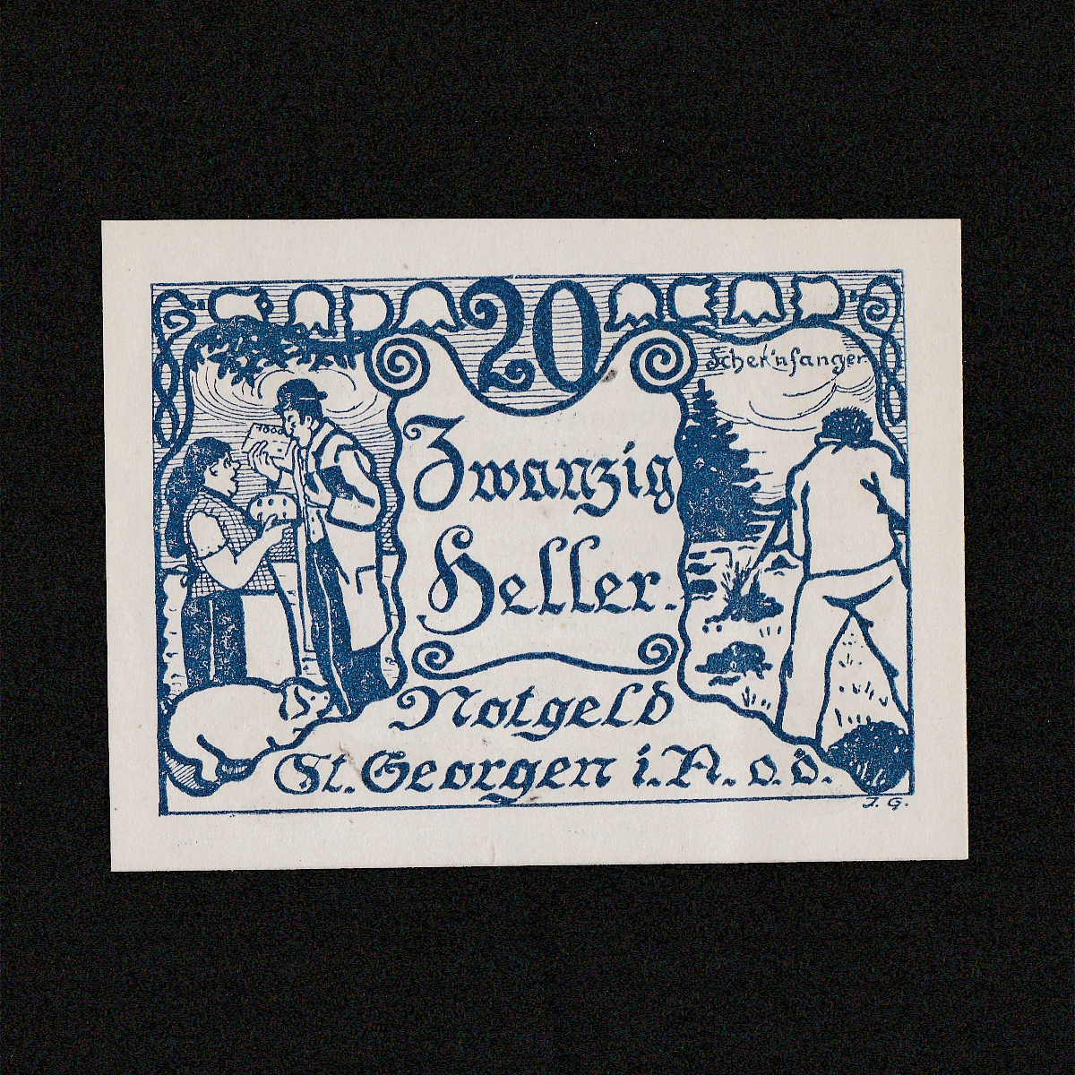 Austri 20 Heller 1920 Kartmonedhë Emergjence